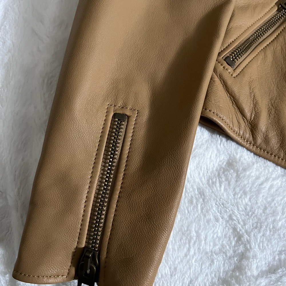 Tan Sheep Leather Coach Jacket - Picture 9 of 14